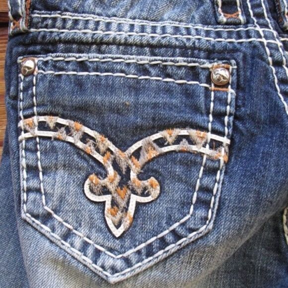 NWT Rock Revival Mid Rise Jean Shorts - Picture 6 of 8